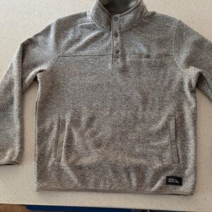 Eddie Bauer Heathered Gray Snap Pullover Men’s L